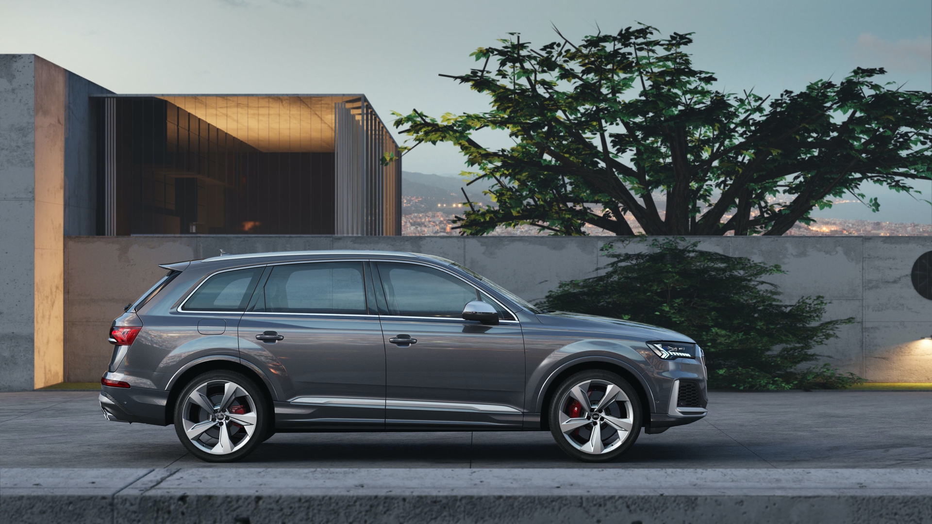 Ladda Audi Q7 TFSI E hemma