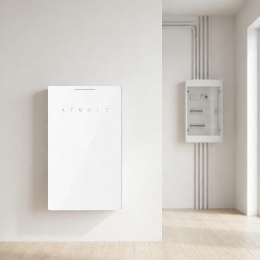 ATMOCE PRO Solcellsbatteri bredvid elcentralen